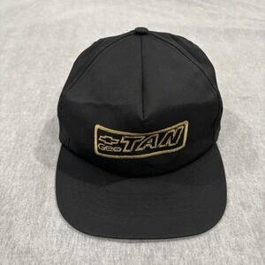 Chevrolet‎ Geo STAN Hat Vintage Black Gold Embroidered Strapback Cap Made in USA